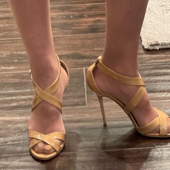 Jimmy Choo Nude Strapy Sandals EUC SZ 42 - Picture 4 of 11